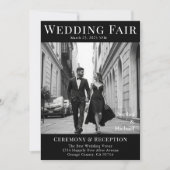 白黒のマガ結婚ジンカバー 招待状 (正面)