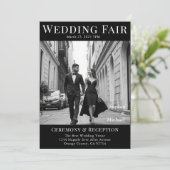 白黒のマガ結婚ジンカバー 招待状 (スタンド正面)