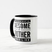 白黒のマグの素晴らしい兄弟、おもしろいなコーヒーギフト マグカップ (正面左)