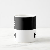 白黒のマグクラシック コーヒーマグカップ (中央)