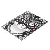 白黒のマルディグラスマスクの猫 ノートブック (左側)