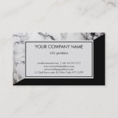 白黒のマーブルと三角形 名刺 (裏面)