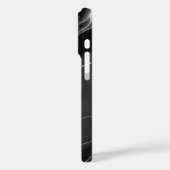 白黒のマーリーインクのパターン – モダン Abstr Case-Mate iPhoneケース (裏面 / 左)
