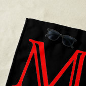 白黒のミセスパーソナライズされた. ビーチタオル (インサイチュ)