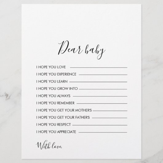 白黒のミニマリストのベビー (正面)