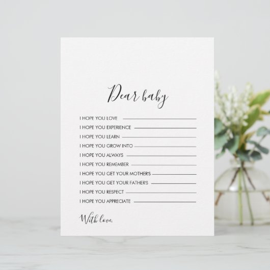 白黒のミニマリストのベビー (スタンド正面)