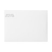 白黒のミニマルカスタマイズ可能な卒業 ラップアラウンドラベル (正面)