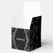 白黒のミュージックノートPattern Cube Favor Box フェイバーボックス (オープン)