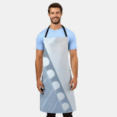 白黒のメタルフレーム エプロン (着用した状態)
