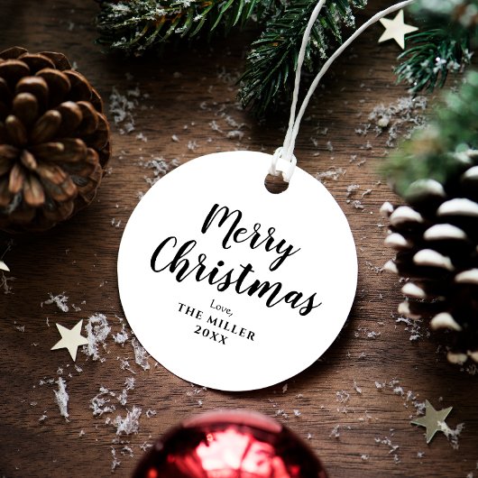 白黒のメリークリスマス フェイバータグ