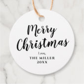 白黒のメリークリスマス フェイバータグ (正面)