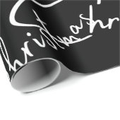 白黒のメリークリスマス ラッピングペーパー (ロールコーナー)