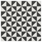 白黒のモダンな三角形パターン生地 ファブリック (クローズアップ)