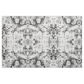 白黒のモダンな水彩画の国の花柄 ファブリック (ファットクウォーター)