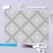 白黒のモダンの抽象芸術の幾何学的なパターン 薄葉紙 (クラフト)