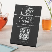 白黒のモダンウェディング Capture the love 台座サイン (インサイチュ)