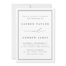 白黒のモダンクラシック横付結婚き