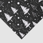 白黒のモダンクリスマスツリー 薄葉紙 (詳細)