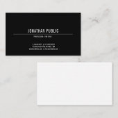 白黒のモダンシンプルテンプレート 名刺 (正面/裏面)