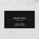 白黒のモダンシンプルテンプレート 名刺 (正面)