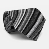 白黒のモダンストライプネクタイ ネクタイ (ロール)