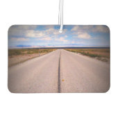 白黒のモダン四角形のロゴと写真 カーエアーフレッシュナー (裏面)