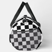 白黒のモダン正方形 ダッフルバッグ (右)