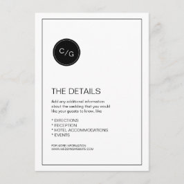 白黒のモダン詳細 エンクロージャーカード