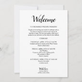 白黒のモダン週末の結婚日程 招待状 (正面)