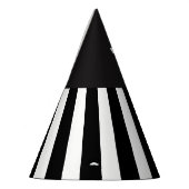 白黒のモノグラムストライプレフェリーパーティー帽子 パーティーハット (左)