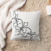 白黒のユニークな紋章16x16のクールな芸術の枕 クッション (ブランケット)