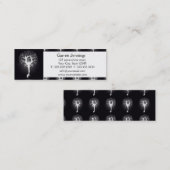 白黒のヨガの木 スキニー名刺 (正面/裏面)