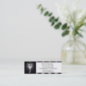 白黒のヨガの木 スキニー名刺 (スタンド正面)