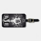 白黒のヨガの木 ラゲッジタグ (正面横)