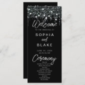 白黒のライつるト結婚式 プログラム (正面/裏面)