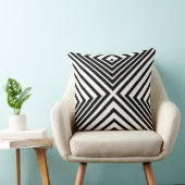 白黒のライトとシャドウパターン – 装飾用クッション クッション (椅子)
