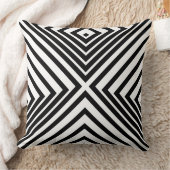 白黒のライトとシャドウパターン – 装飾用クッション クッション (ブランケット)