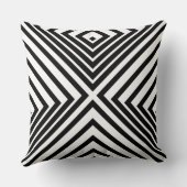 白黒のライトとシャドウパターン – 装飾用クッション クッション (裏面)