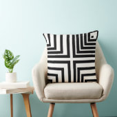 白黒のライトとシャドウパターン – 装飾用クッション クッション (椅子)