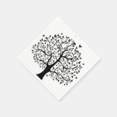 白黒のライフペーパーナプキン スタンダードカクテルナプキン (角)