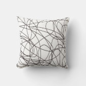 白黒のラインアート クッション (正面)