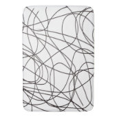 白黒のラインアート バスマット (正面縦)