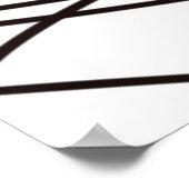 白黒のラインアート ポスター (角)