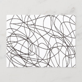 白黒のラインアート ポストカード