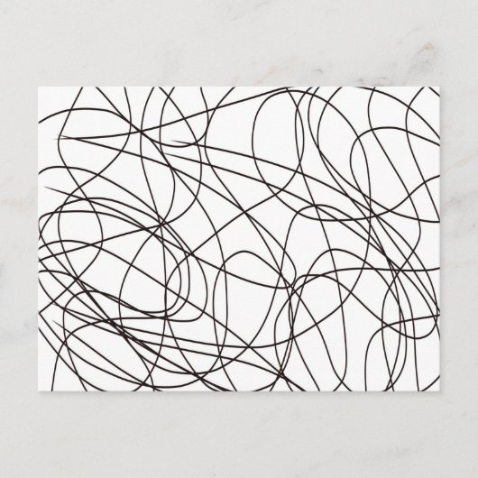 白黒のラインアート ポストカード (正面)
