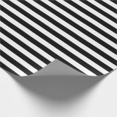 白黒のラッストライプピング紙 ラッピングペーパー (角)