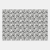 白黒のラッ結婚ピング紙 ラッピングペーパーシート (正面3)
