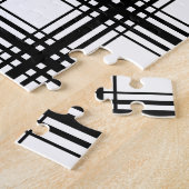 白黒のラティスがイライラ ジグソーパズル (側面)