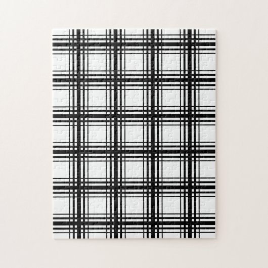 白黒のラティスがイライラ ジグソーパズル (縦)