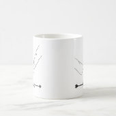 白黒のラブカップルのMug コーヒーマグカップ (中央)